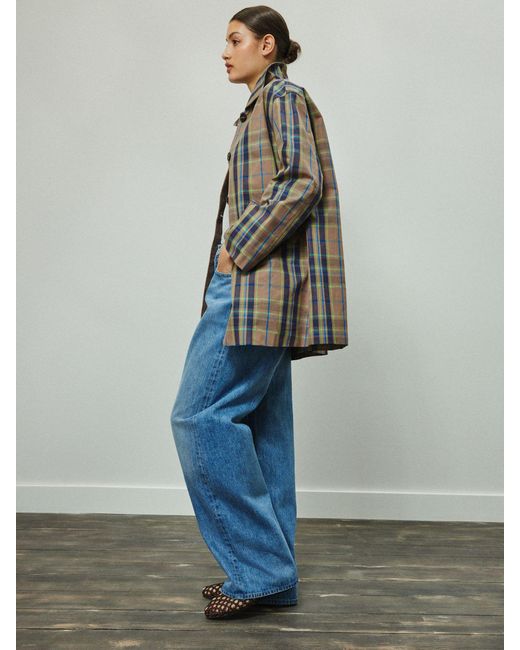Next Natural Neutral Checked Trench Coat