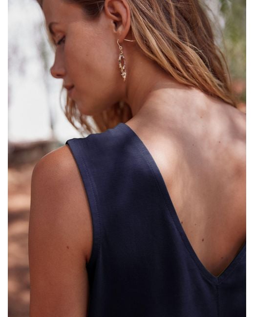 Next Blue 100% Cotton V-Neck Jersey Mini Summer Dress