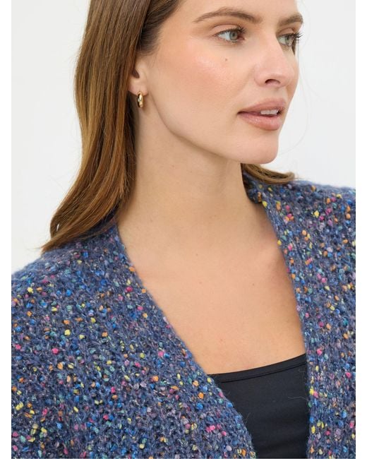 M Com Blue Chunky Cable Cardigan