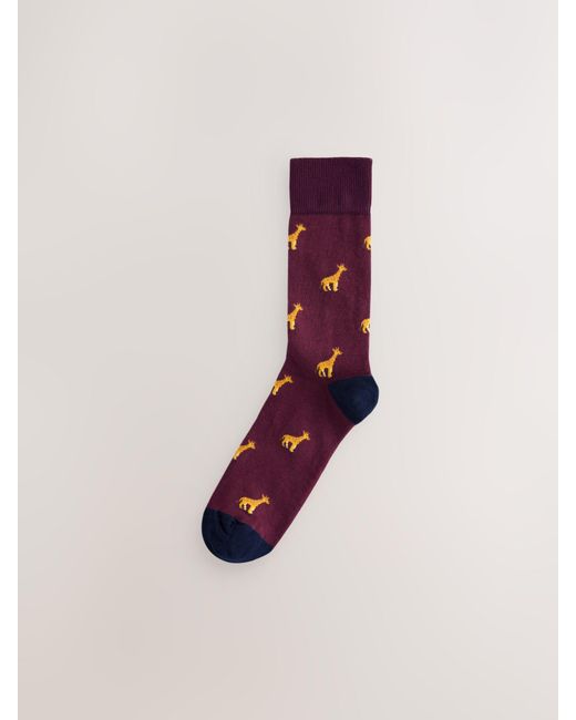 Next Blue Pattern Socks 8 Pack for men