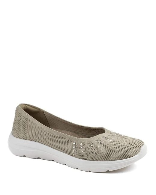 Pavers Gray Wide Fit Memory Foam Sporty Shoes