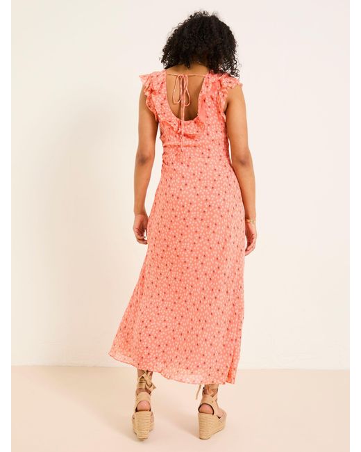 FatFace Pink Fatface Sloane Scoop Neck Printed Dress