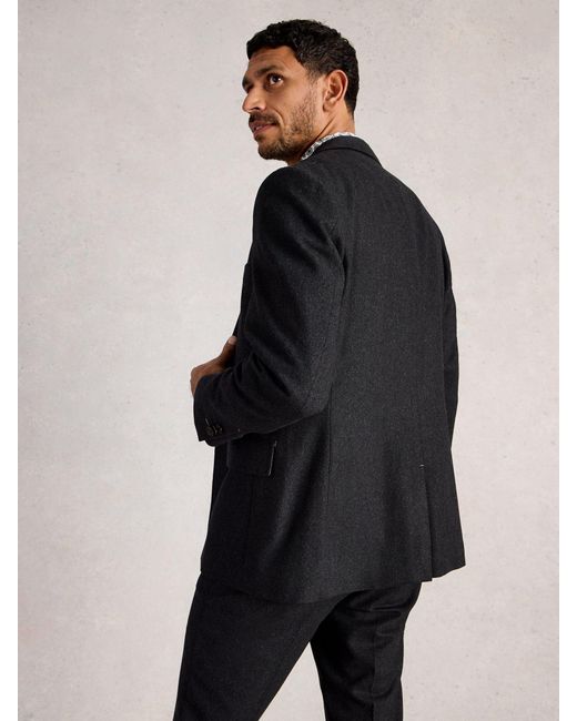 White Stuff Blue Wool Blend Blazer for men