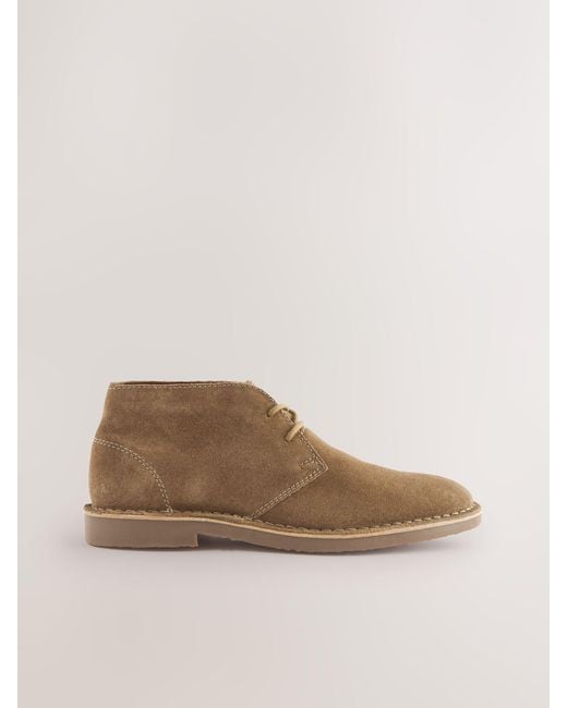 Next Natural Suede Desert Boots for men
