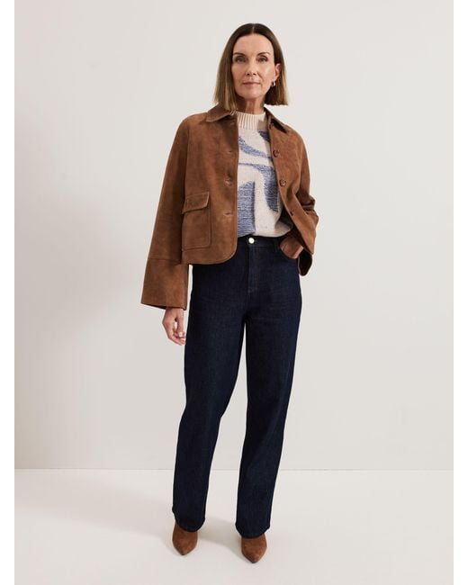 Phase Eight Brown Phase Eight Indira Suede Jacket