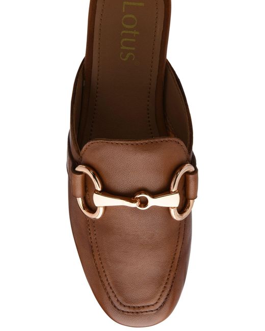 Lotus Brown Flat Mule Shoes