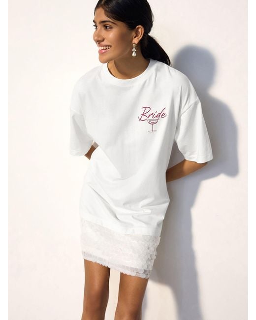 bride t shirt dress Trenz Shirt Company Bride T-Shirt Full Body Design Bachelorette Tee, Adult Unisex, Size: XXXL, White