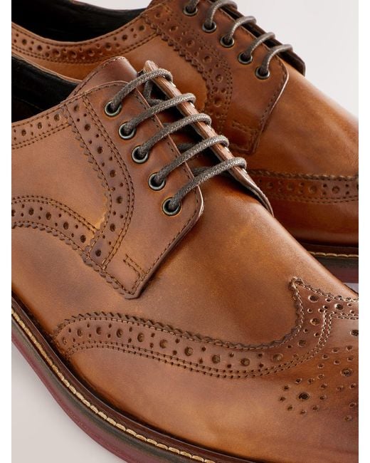 Next Lederschuhe Im Budapesterstil Mit Abgesetzter Dicker Sohle in Brown für Herren