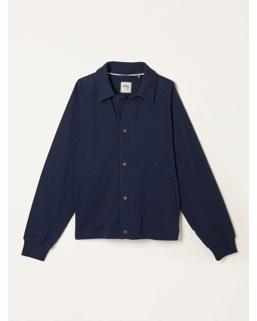 FatFace Blue Fatface Harrington Harrington Sweat Jacket for men