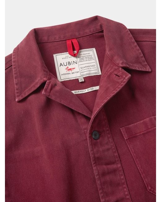 aubi Red Mortlake Worker Jacket for men