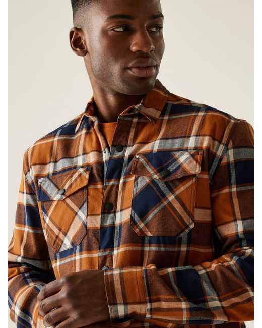 Regatta Orange Spennith Shacket for men