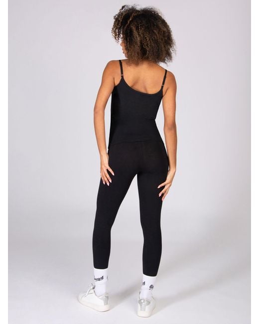 Pineapple Black Supersoft Strappy Vest