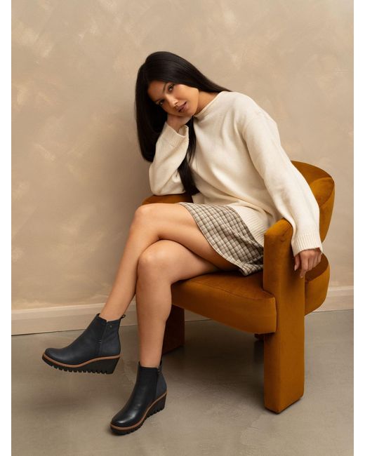 Lunar Black Pixie Wedge Ankle Boots