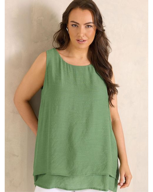 Evans Green Double Layer Vest Top