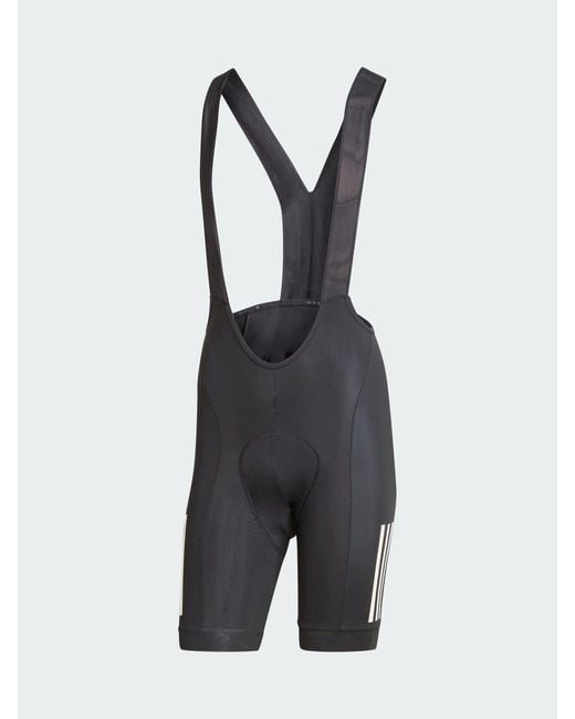 Adidas Blue Essentials 3-Stripes Padded Cycling Bib Shorts for men