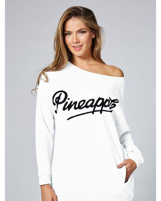 Pineapple White Oversized Monster Sweatshirt