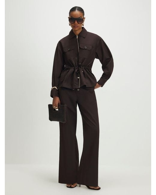 River Island Black Zip Through Drawstring Shacket