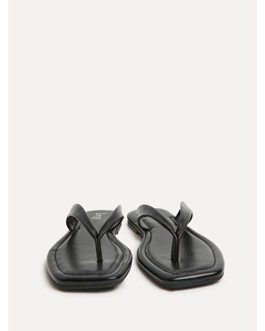 Linzi Black Element Toe Post Flat Sandals