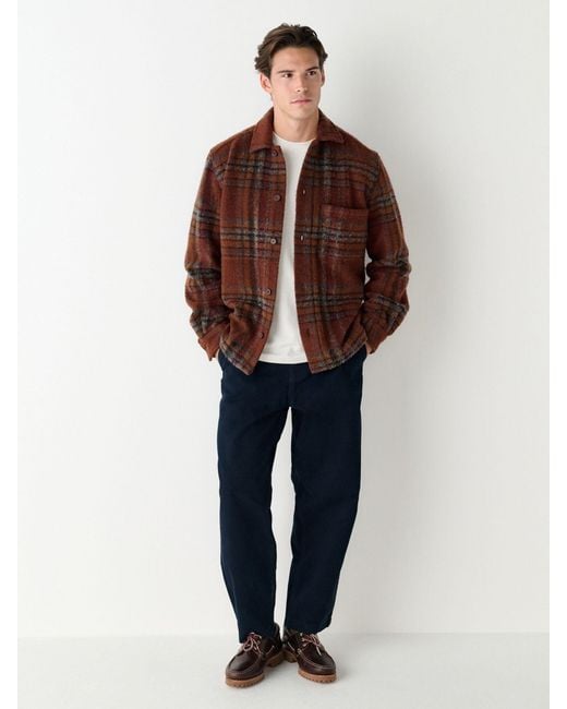 Next Brown Check Shacket for men