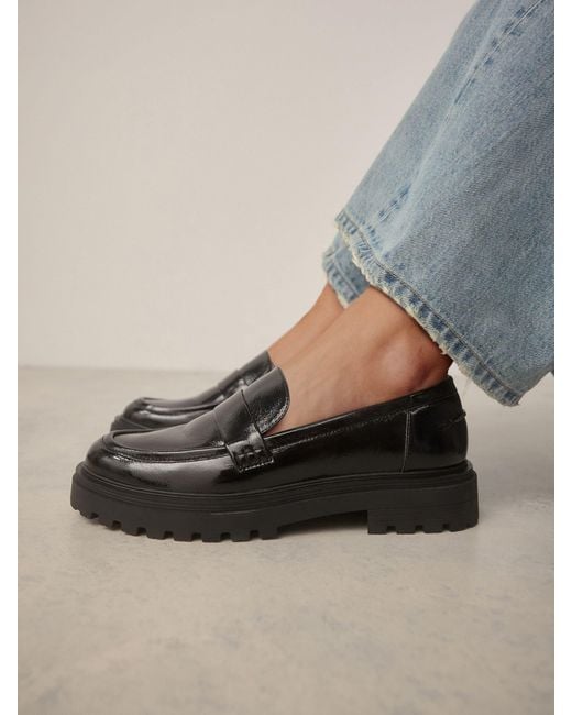 Next Black Loafer Mit Dicker Sohle