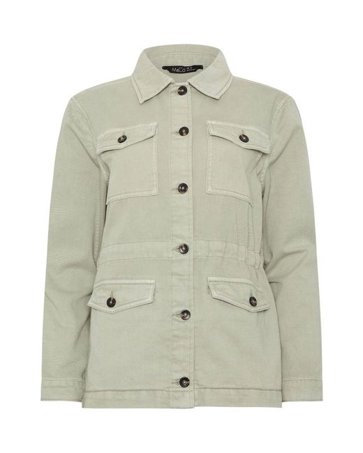 M Com White Four Pocket Jacket