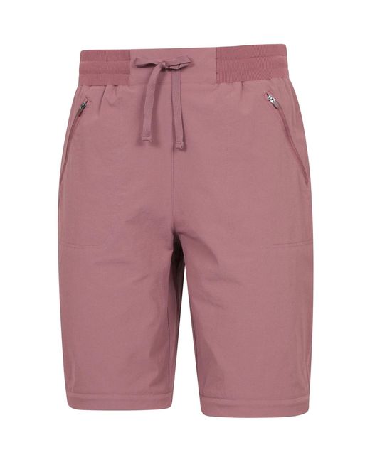 Mountain Warehouse Red Explorer Zip-Off Quick Drying Uv Trousers
