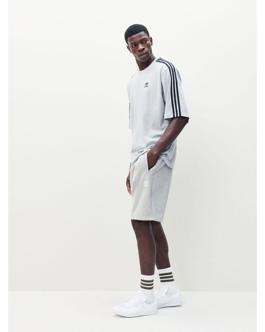 Adidas Originals Gray Trefoil Essentials Shorts for men