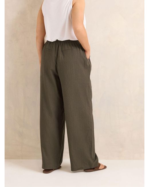Evans Green Linen Trouser