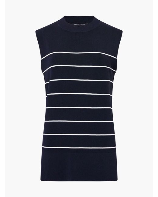 French Connection Blue Ottie Striped Vest
