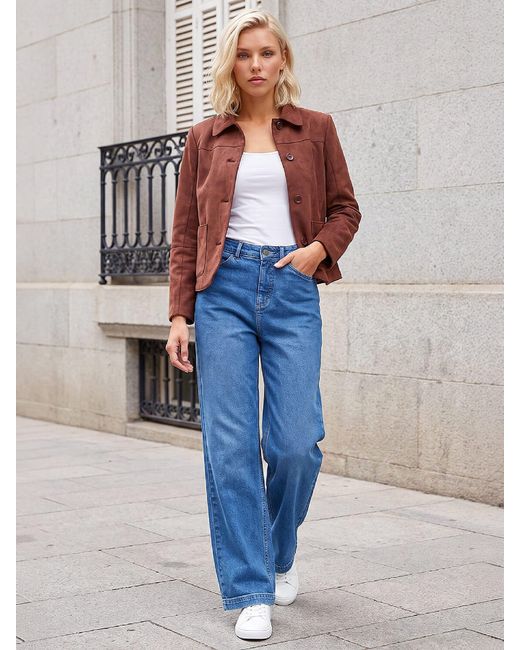 Roman Red Petite Suede Jacket