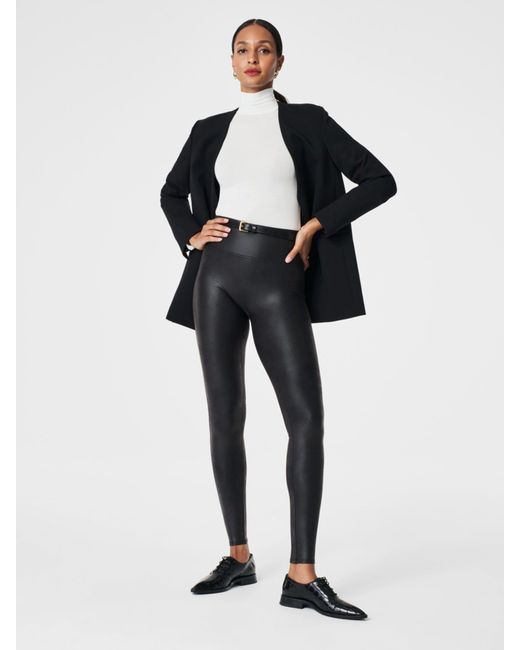Spanx Black Shape Faux Leather Leggings