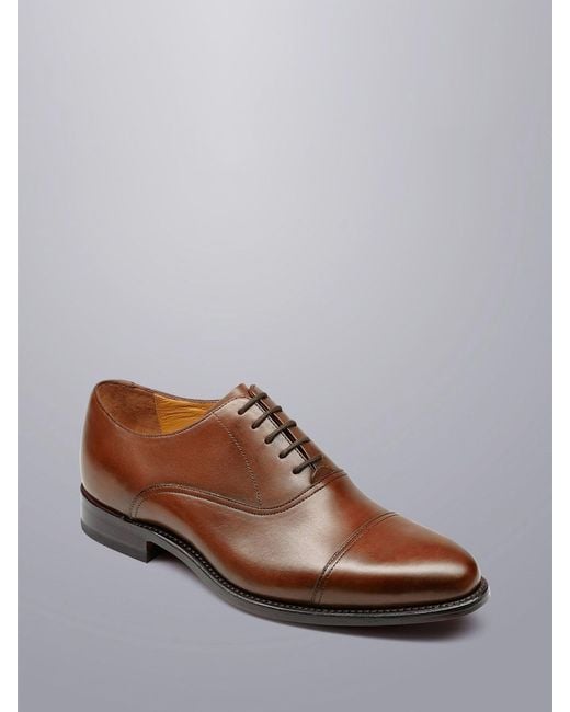 Charles Tyrwhitt Leather Oxford Shoes in Gray für Herren