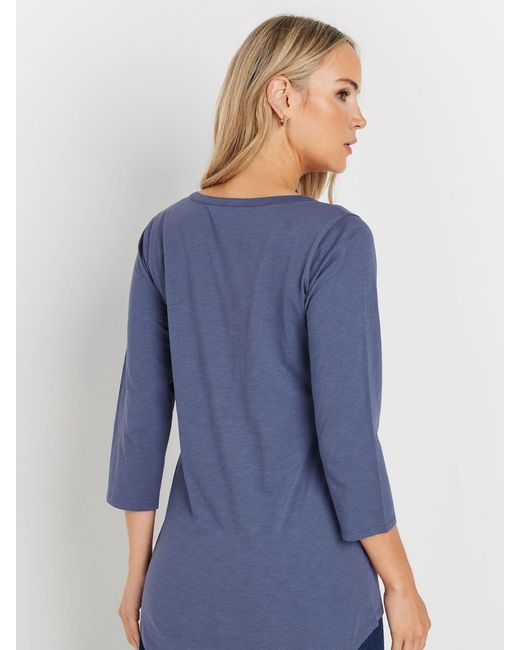 Long Tall Sally Blue Pintuck Henley 100% Cotton Tops 2 Packeu 42 Tall (Uk 14 T)