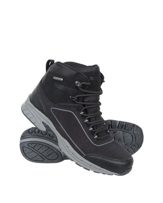 Mountain Warehouse Black Ramble Waterproof Softshell Walking Boots for men
