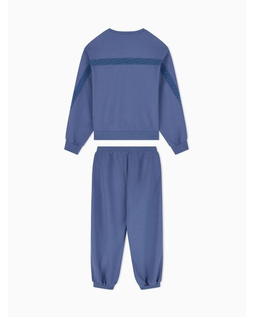 EA7 Blue Regular-Fit Logo Tracksuit