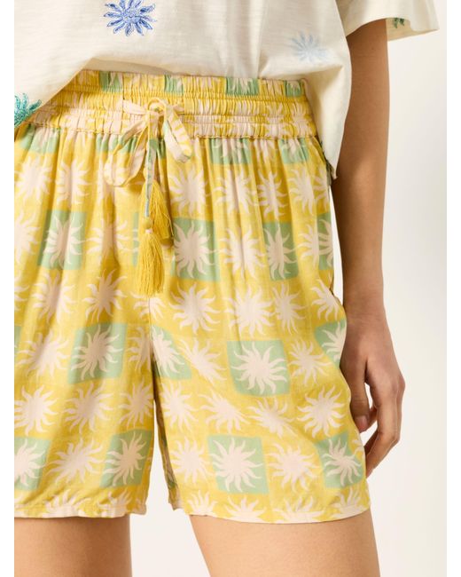 FatFace Yellow Fatface Fiona Flippy Shorts