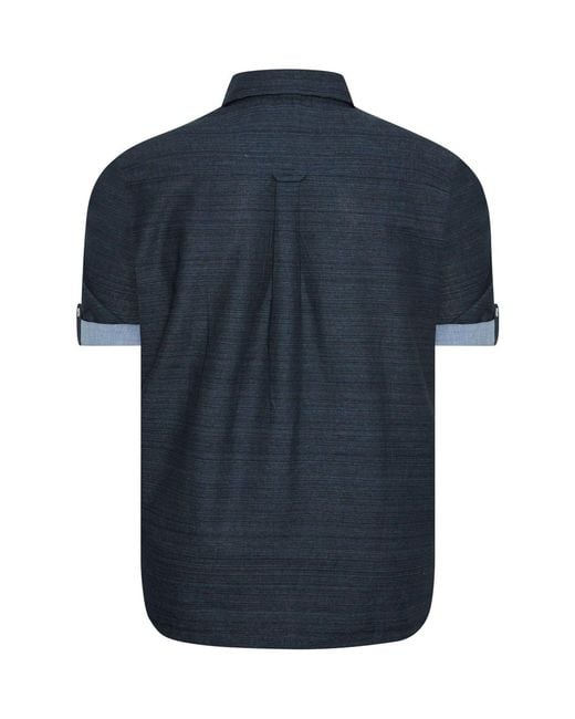 BadRhino Big & Tall Blue 100% Cotton Slub Shirt for men