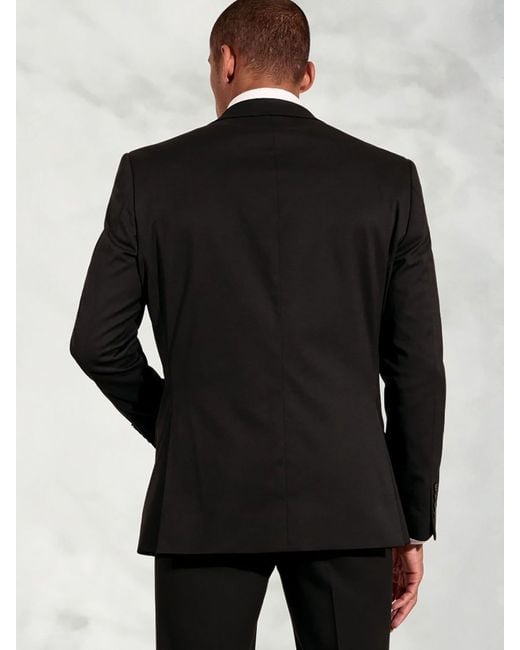 Brook Taverner Black Plain Suit Jacket for men
