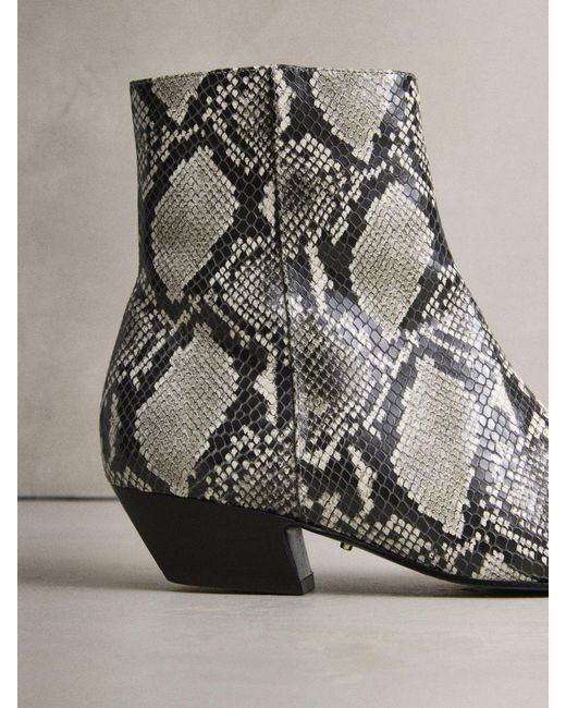 Next Metallic N. Premium Chisel Toe Flat Ankle Boots
