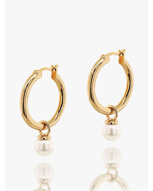 Ivory & Co. White Co Newark Statement-Creolen Mit Perlen