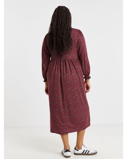 Simply Be Red Supersoft Midi Dress