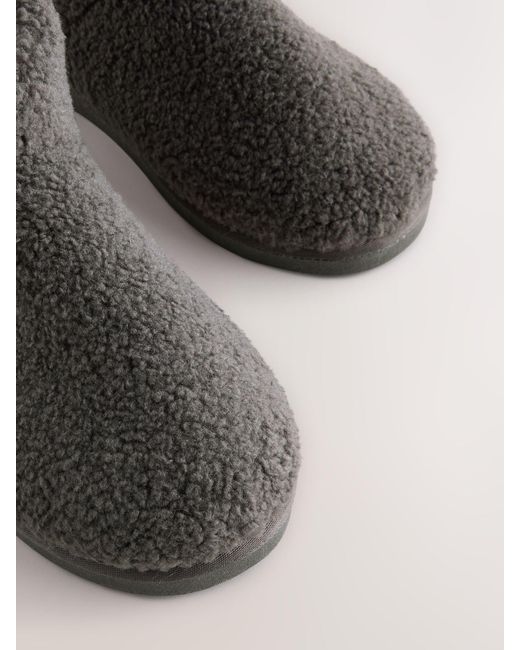Next Gray Borg Boot Slippers for men