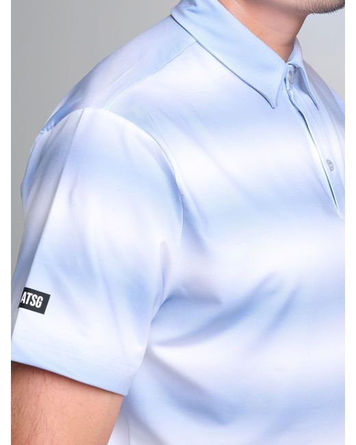 ATSG White Gradient Polo Shirt for men
