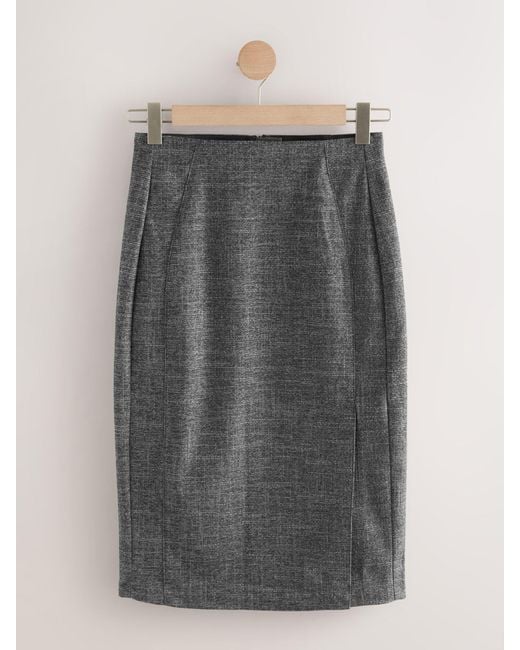 Next Gray Crosshatch Pencil Skirt