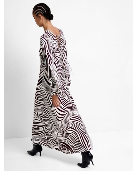 French Connection Pink Ziggy Lara Viscose Dress