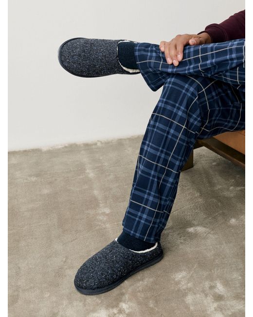 Next Blue Patterned Slippers for men