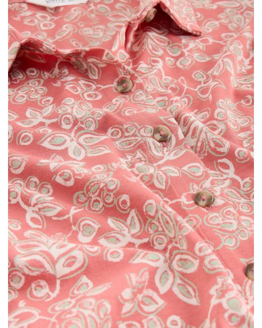 White Stuff Pink Rua Jersey Shirt Dress