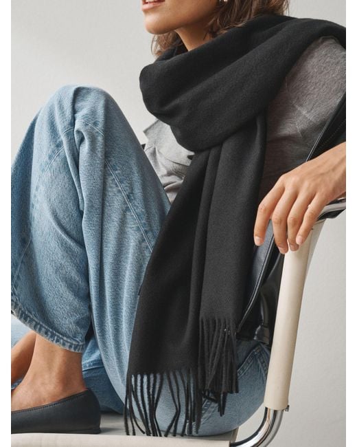 Next Black Midweight Scarf