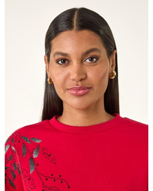 Roman Red Placement Print Jersey Stretch T-Shirt