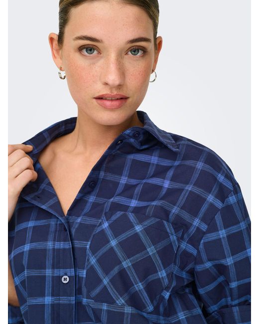 ONLY Blue Checked Shirt